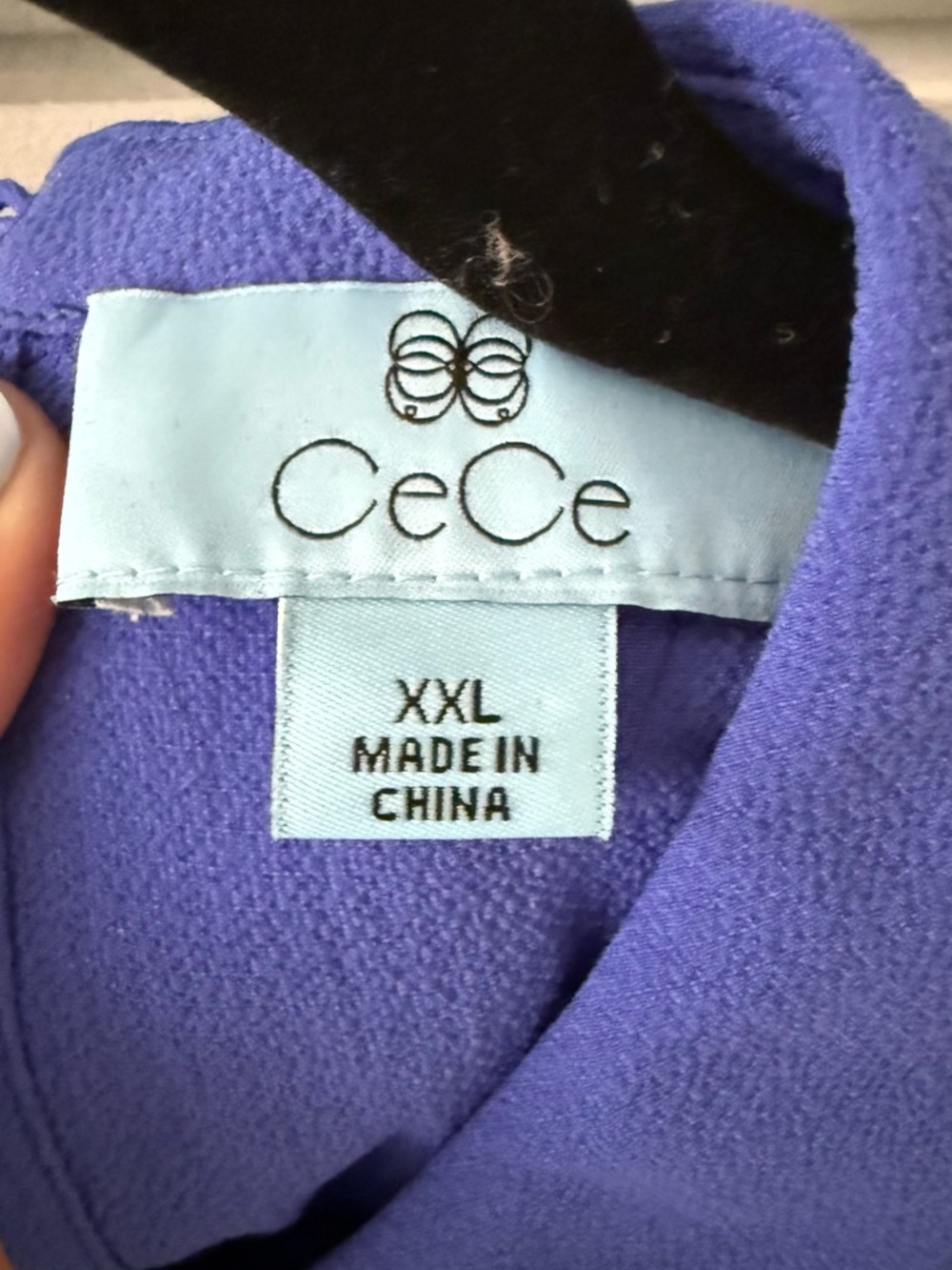 CeCe Sleeveless Collared Blouse in Royal Blue - Picture 3 of 4